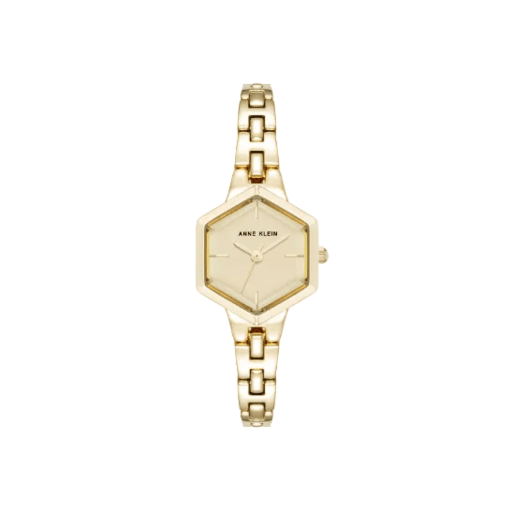 Anne Klein Gold Tone Hexagon Watch