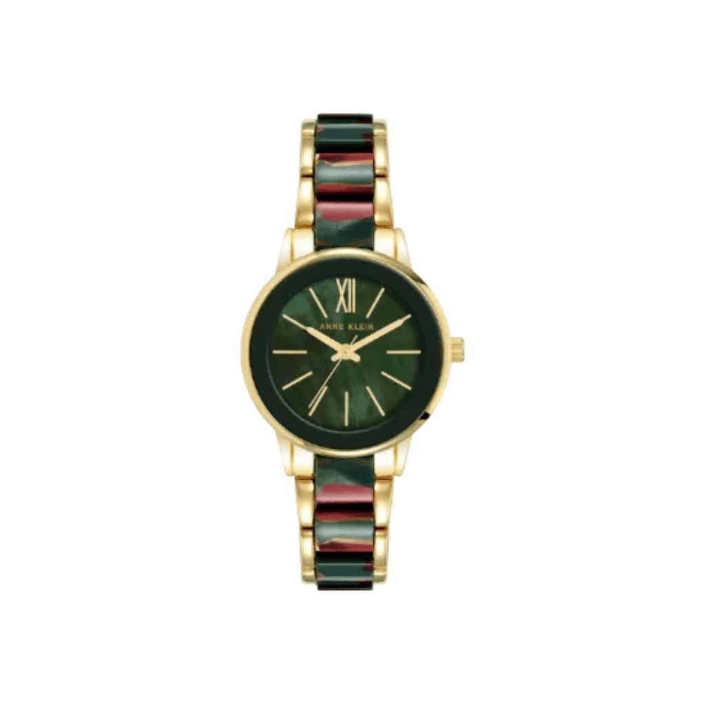 Anne Klein Gold Tone Green Dial Watch