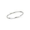 Sterling Silver Diamond‑Cut Bangle – Faceted Shine Finish