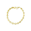 Yellow Gold Plated Leaf‑Link Bracelet – CZ Pavé Sparkle