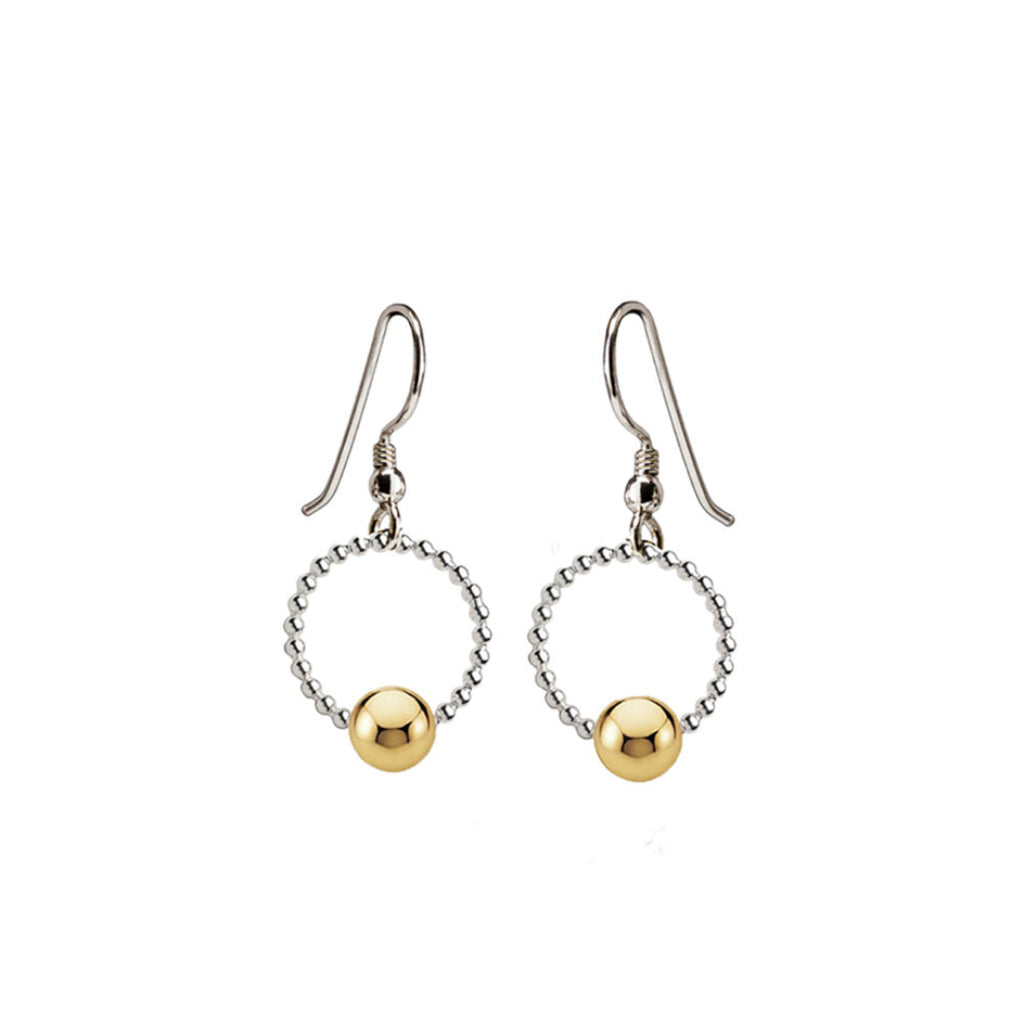 Yvonne Kelly - Beads of Gratitude Drop Earrings- Gold & Sterling Silver