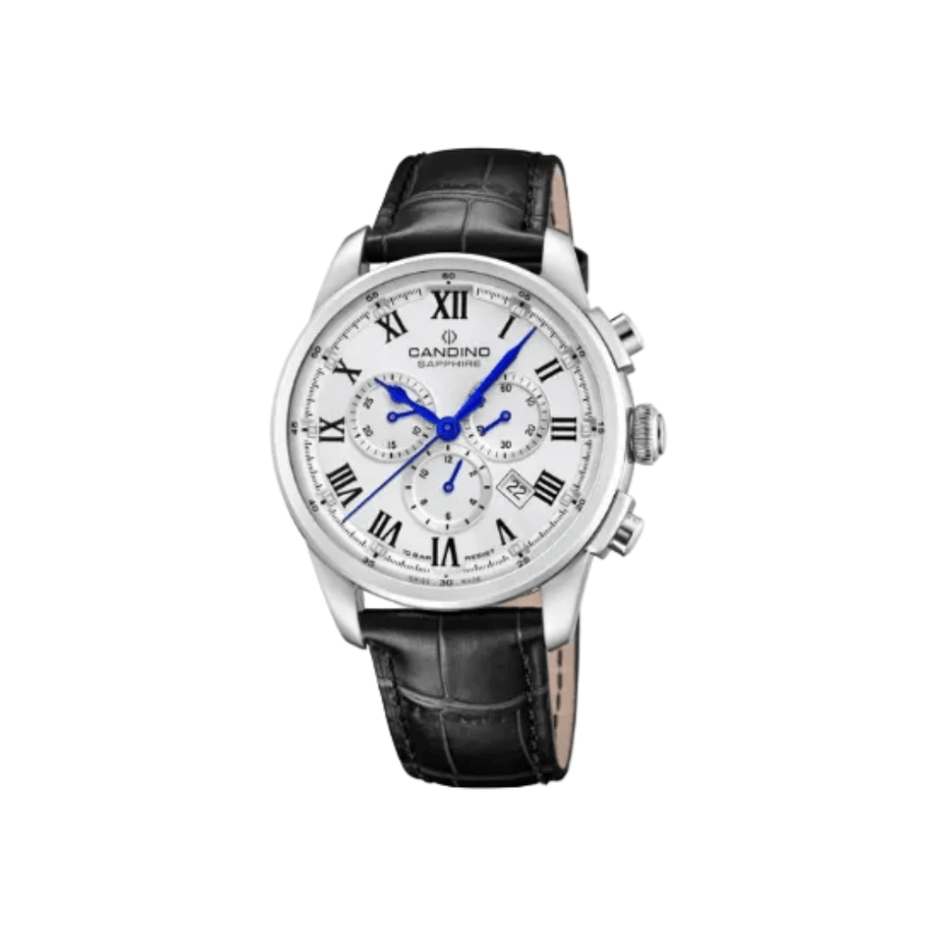 Candino Black Classic Chronograph – Silver Dial