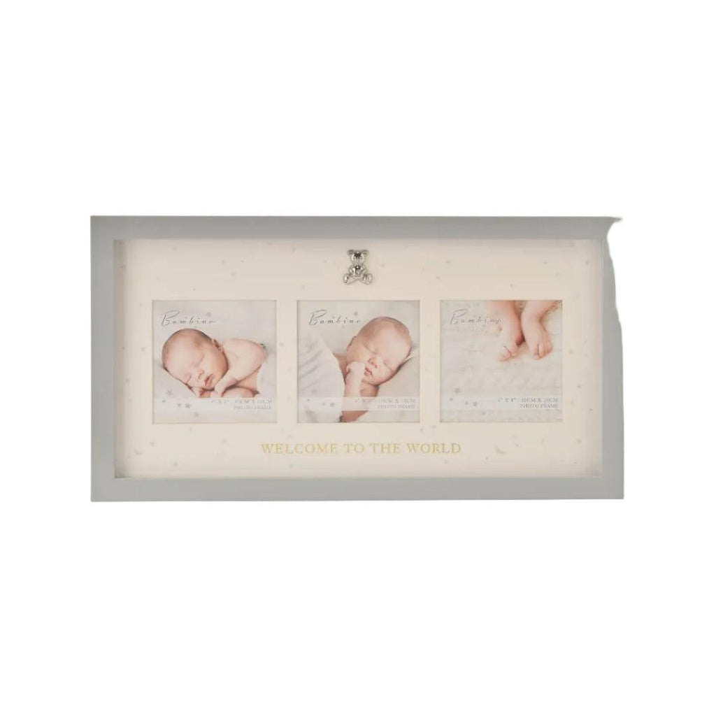 Baby Triple Photo Frame – Welcome to the World