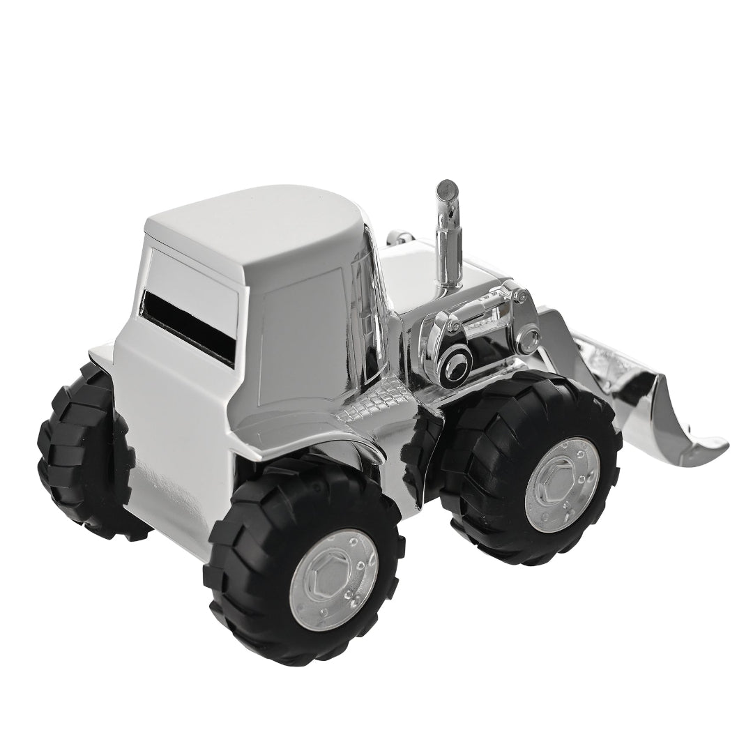 Silver Plated Tractor Money Box