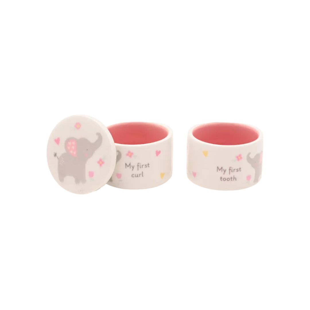 Baby Tooth & Curl Keepsake Pot Set