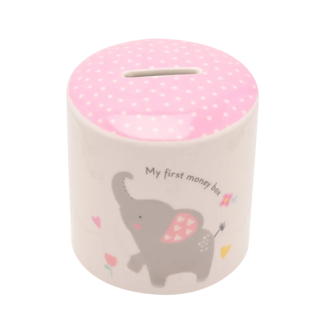 Baby Girl Elephant Money Box