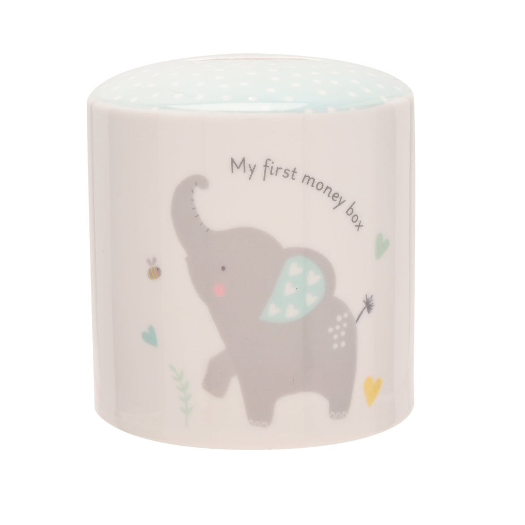 Baby Boy Elephant Money Box