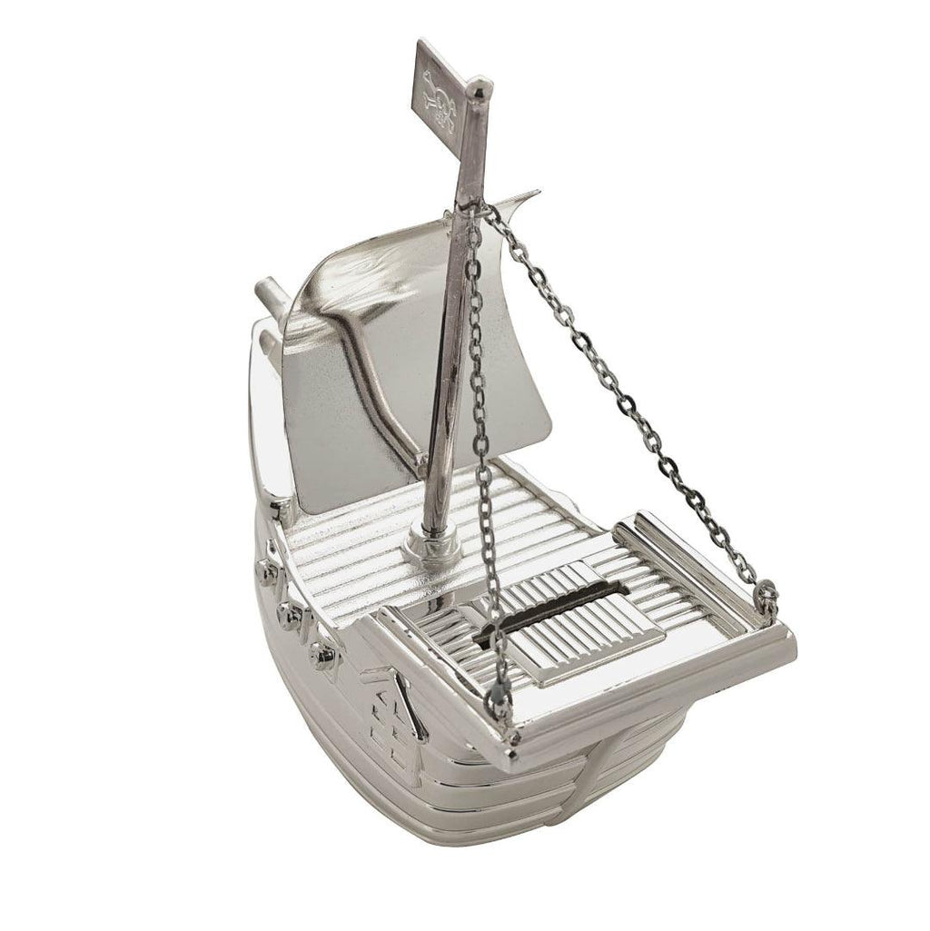 Silver Plated Sailing Boat Money Box