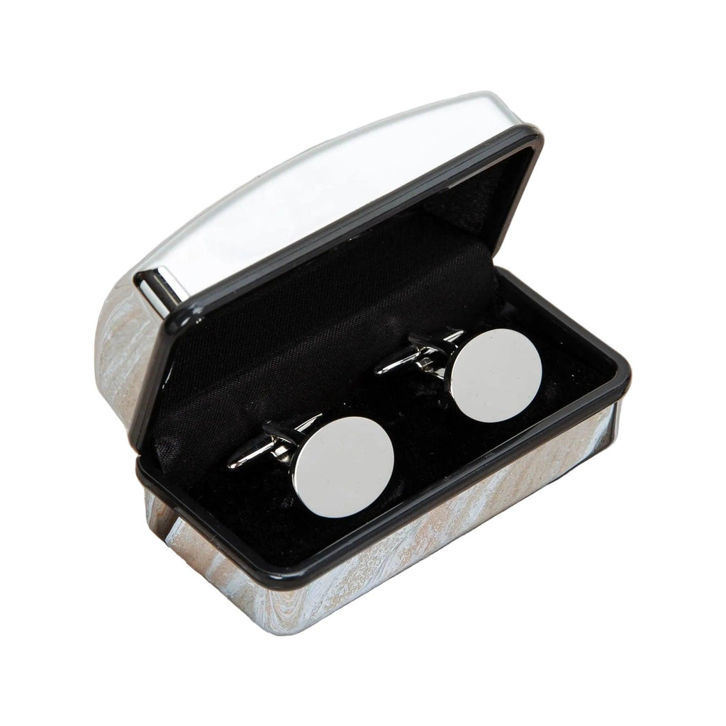 Harvey Makin Classic Round Polished Cufflinks