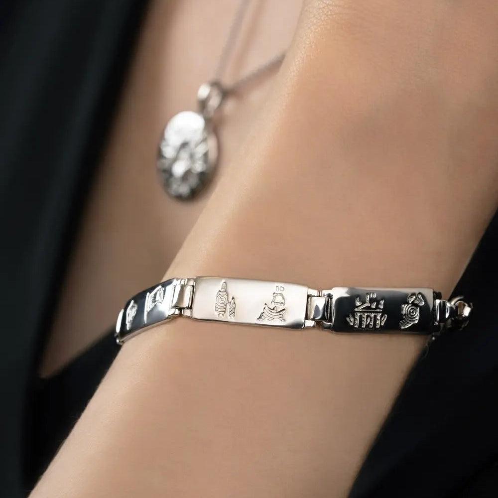 Sterling Silver History of Ireland Bracelet