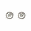 CZ Circle Stud Earrings – 9ct White Gold