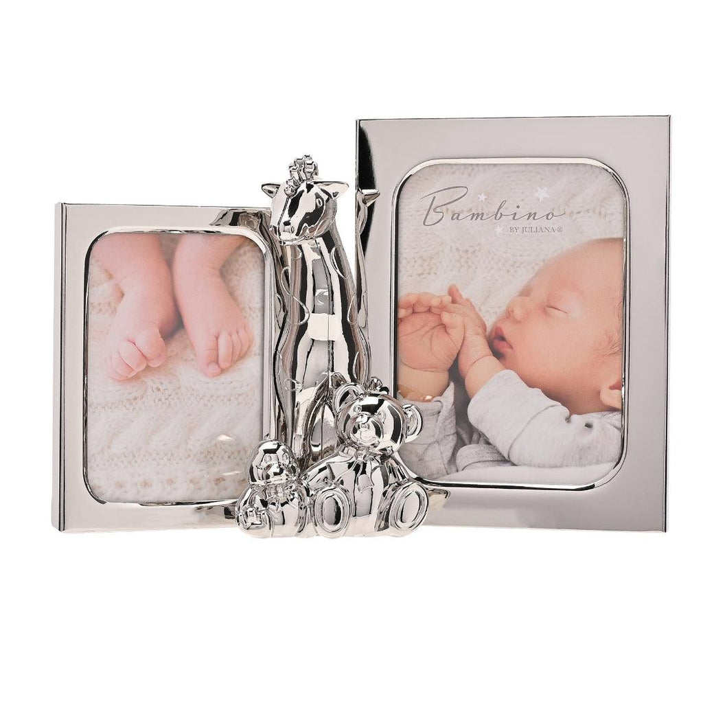 Silver Plated Baby Double Photo Frame
