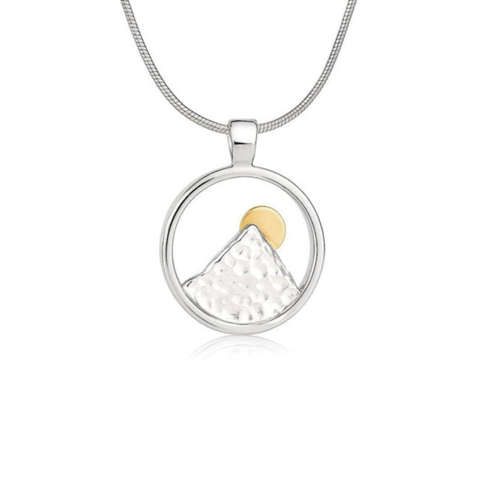 Yvonne Kelly - Full Moon Rising Pendant - 9ct Gold & Sterling Silver