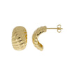Gold Burren "Peaches And Cream Earrings" on white background