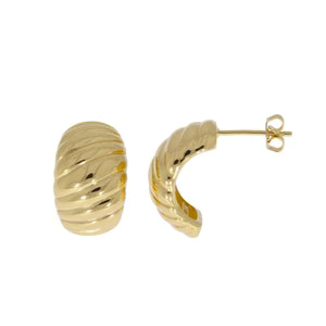 Gold Burren "Peaches And Cream Earrings" on white background