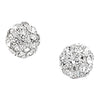 Crystal Cluster Stud Earrings – Sterling Silver