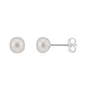 Classic Pearl Stud Earrings – Sterling Silver