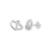 Children's Sterling Silver Double Heart Stud Earrings