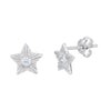 Starburst Crystal Stud Earrings – Sterling Silver