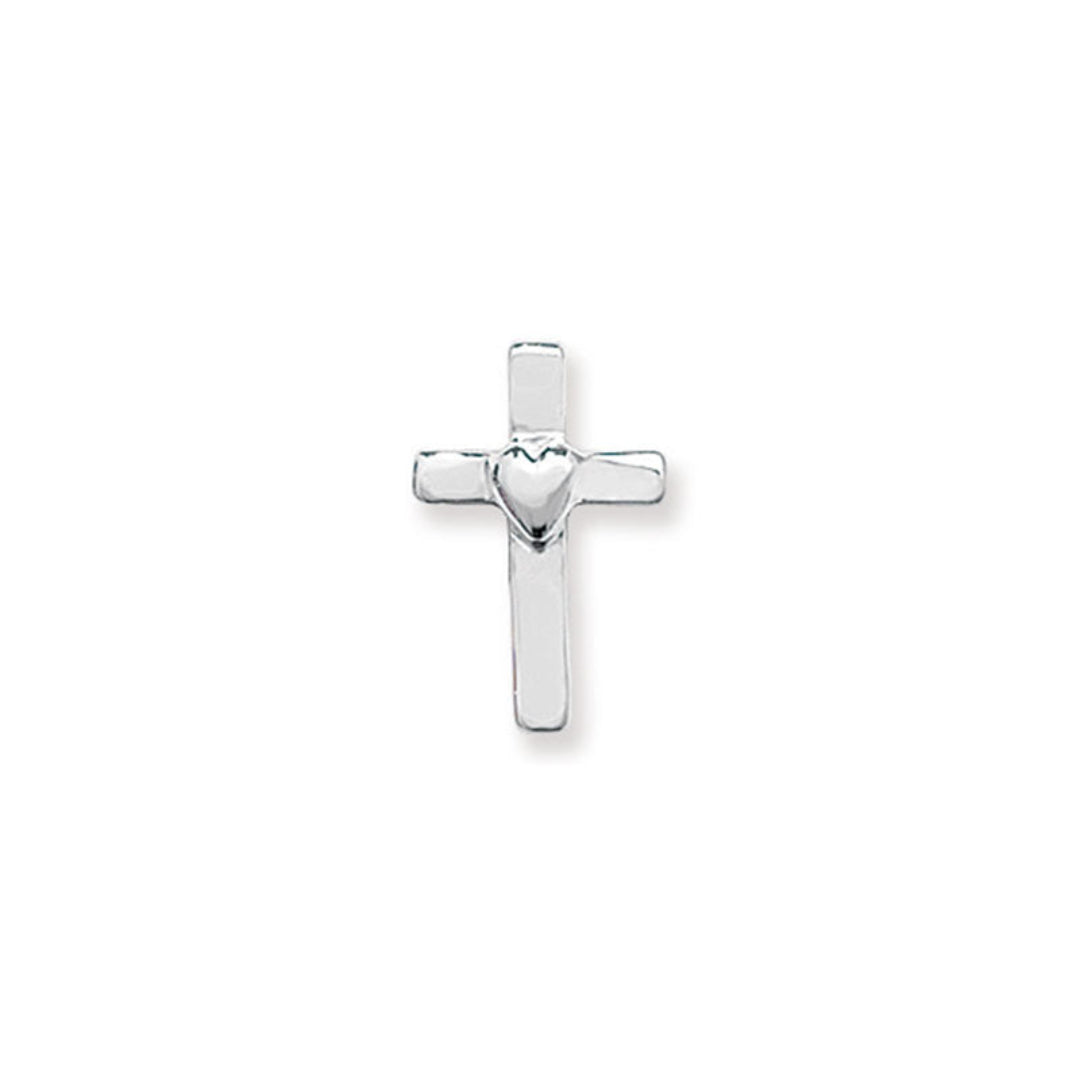 Heart Cross Pendant – Sterling Silver