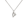 CZ Heart Swirl Pendant - Sterling Silver