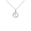 Baby Footprints Disc Pendant - Sterling Silver