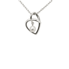 Double Heart Pearl Pendant - Sterling Silver
