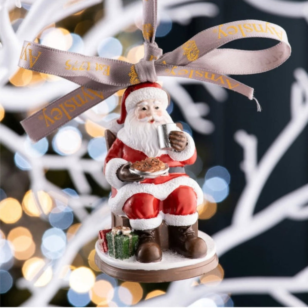 Aynsley Santa cookies and milk ornament