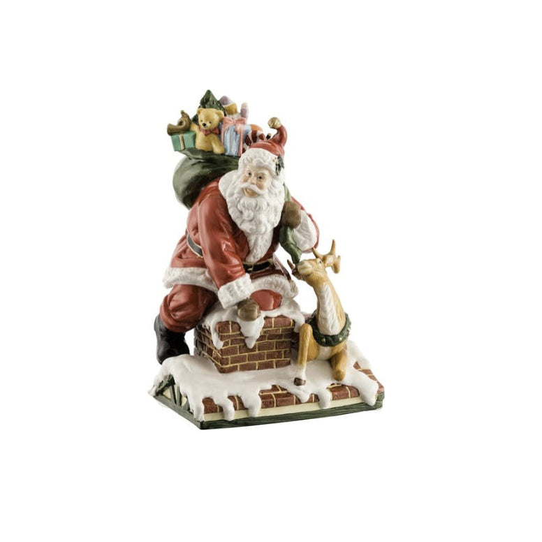 Aynsley Christmas Santa & Rudolph  Figurines
