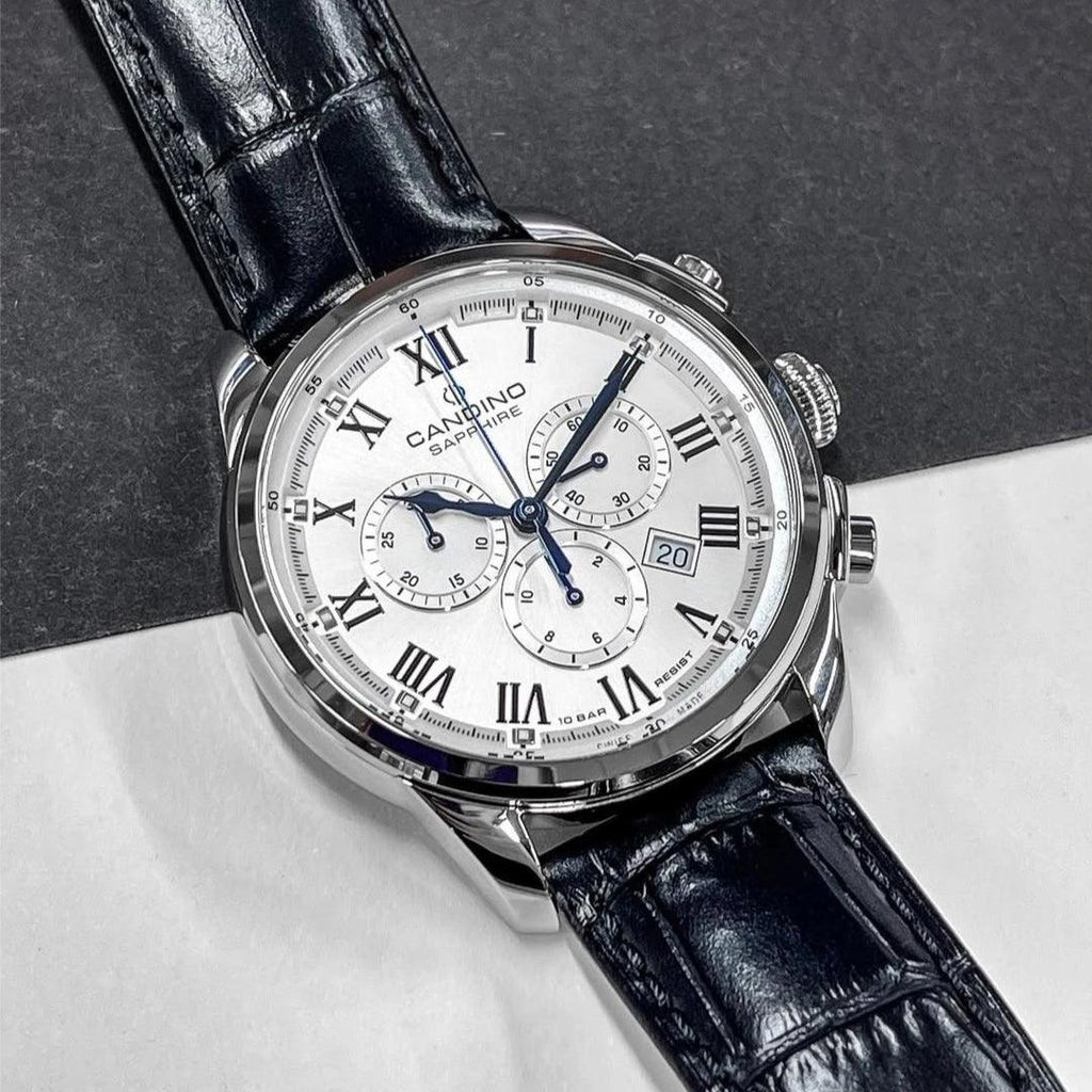 Candino Black Classic Chronograph – Silver Dial