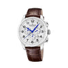 Candino Brown Sapphire Chronograph – White Dial
