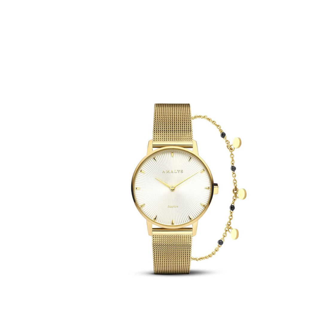 Amalys Odile Gold Watch & Bracelet Giftset