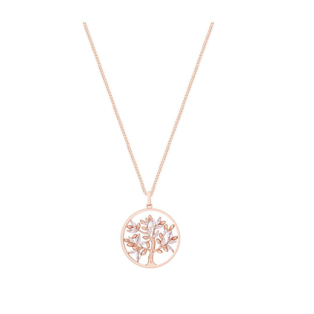 Tree of Life Circle Pendant Necklace