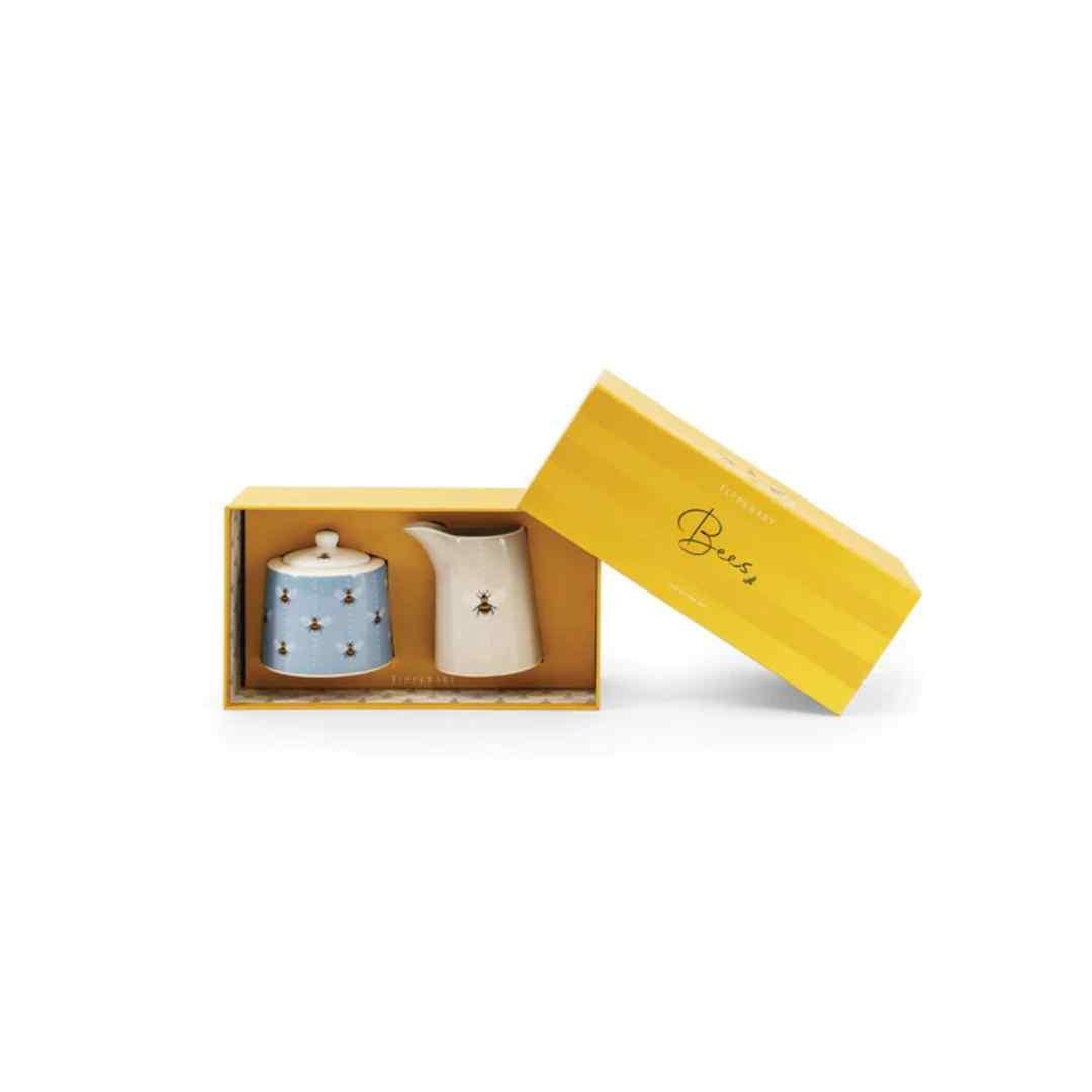 Tipperary Crystal Bee Sugar Bowl & Creamer Set