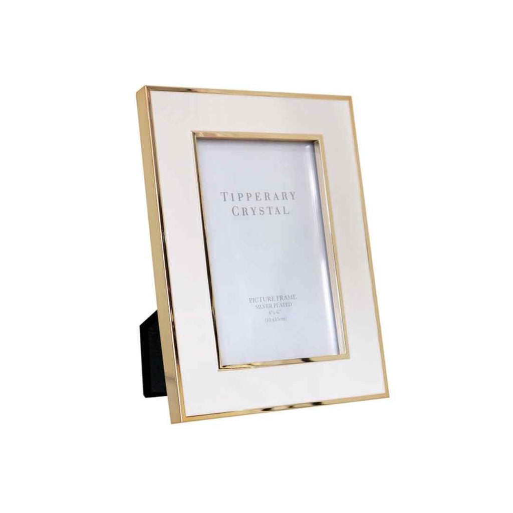 Tipperary Crystal White Enamel Frame — 8" x 10"