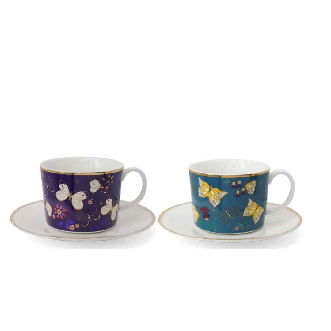Butterfly Cappuccino Cup Set — Set of 2