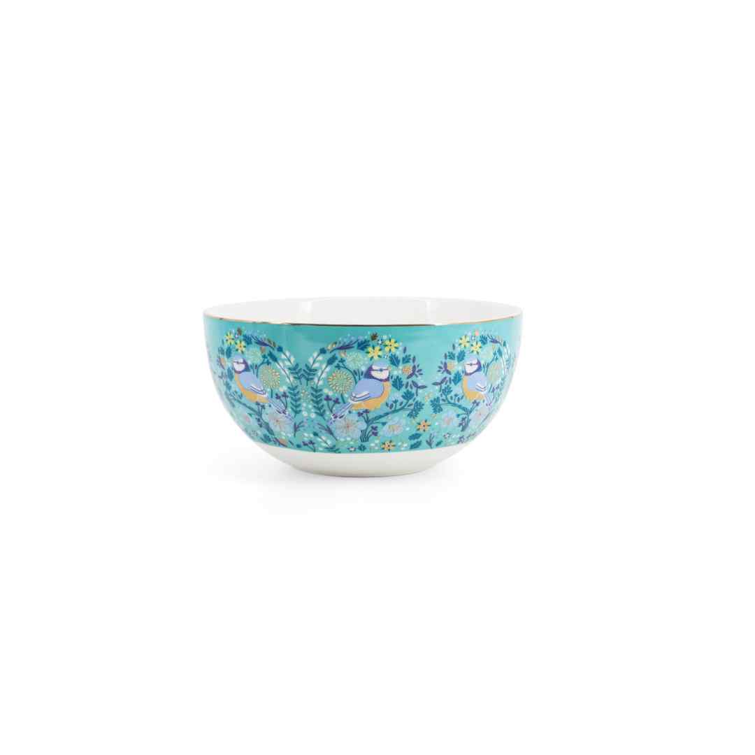 Birdy by Tipperary Crystal – Fruit / Serving Bowl (Blue Tit)