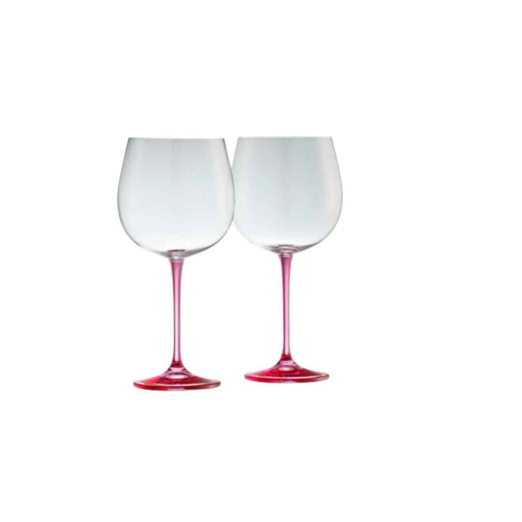 Gin & Tonic Glass Pair – Pink