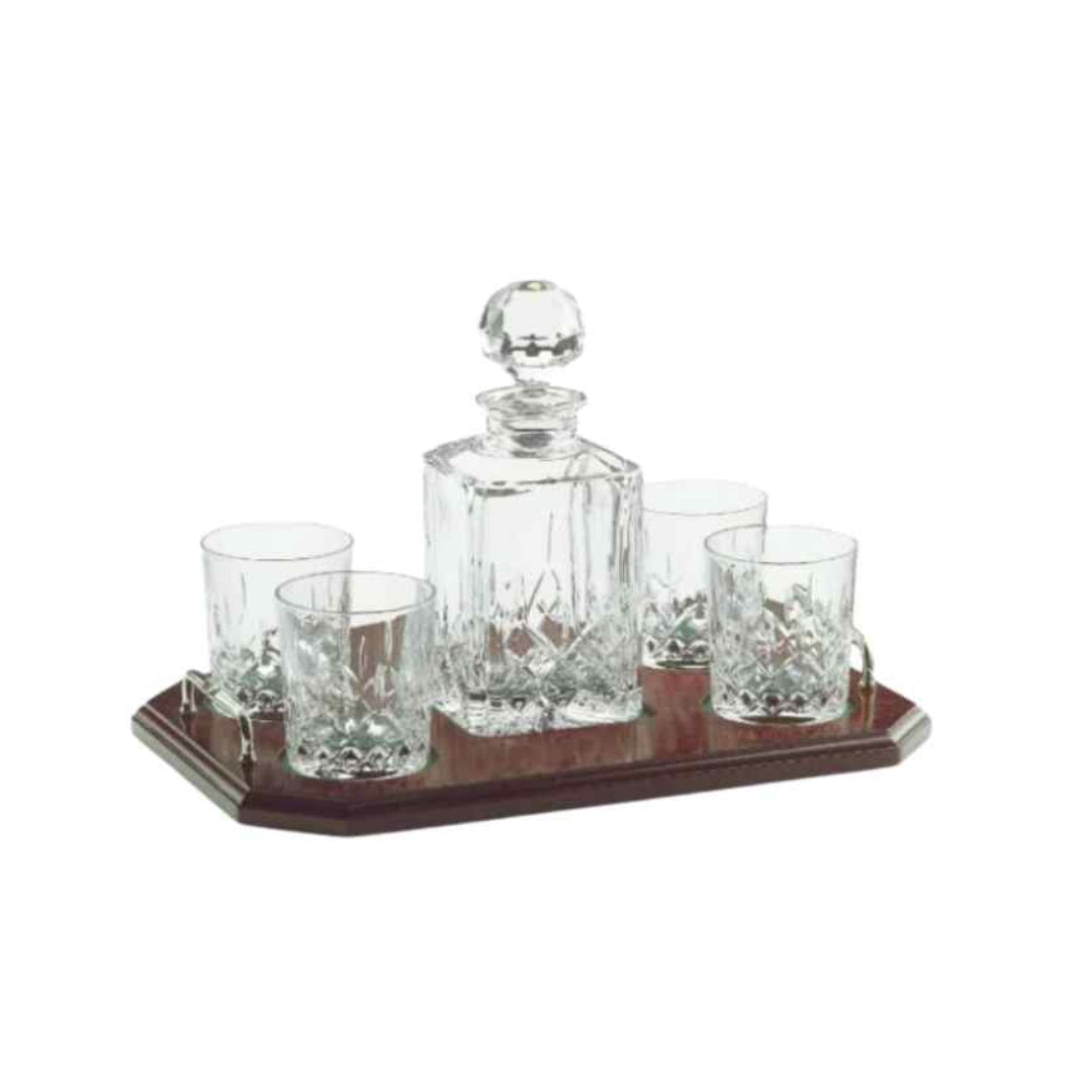 Longford Whiskey Decanter Set with Serving Tray