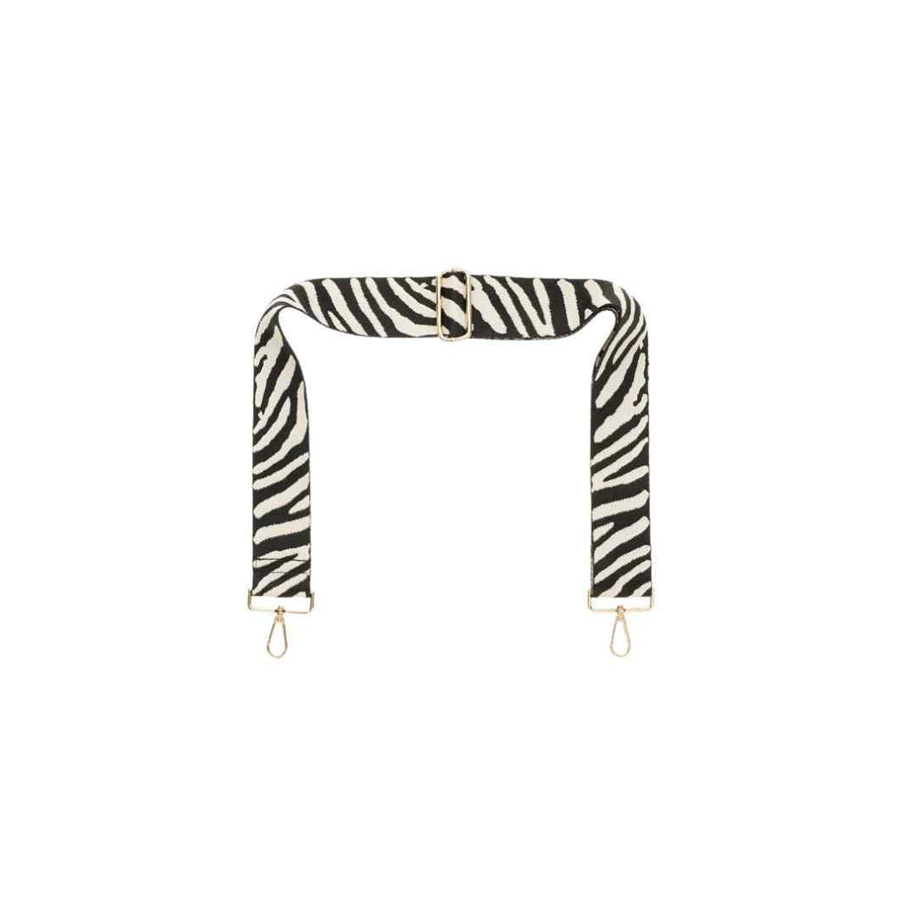 Galway Black & White Zebra Strap – Gold Hardware