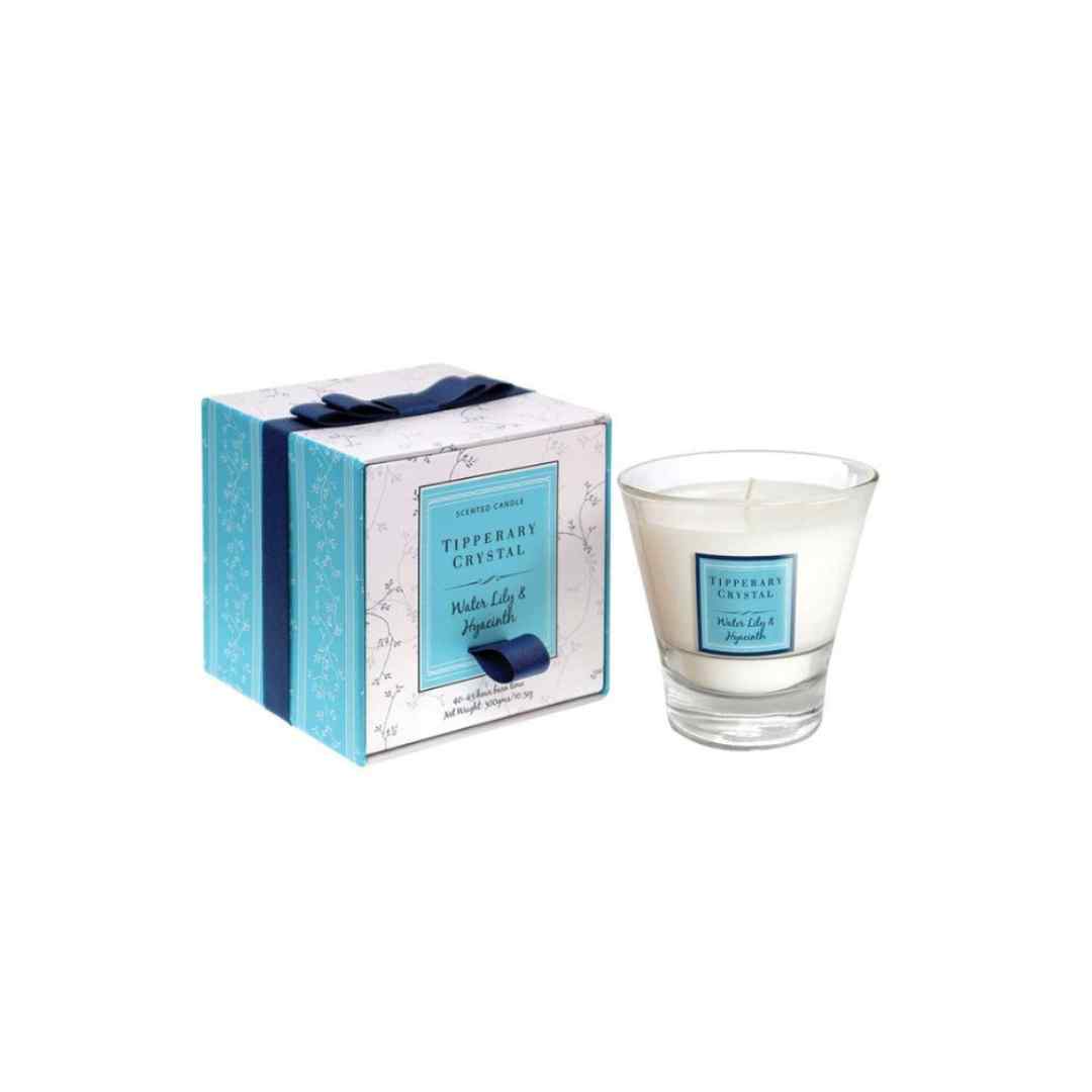 Water Lily & Hyacinth Candle – Filled Tumbler Glass