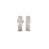 Four‑Row Crystal Huggie Earrings – Sterling Silver