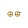 Gold‑Plated Half Ball Stud Earrings – Sterling Silver