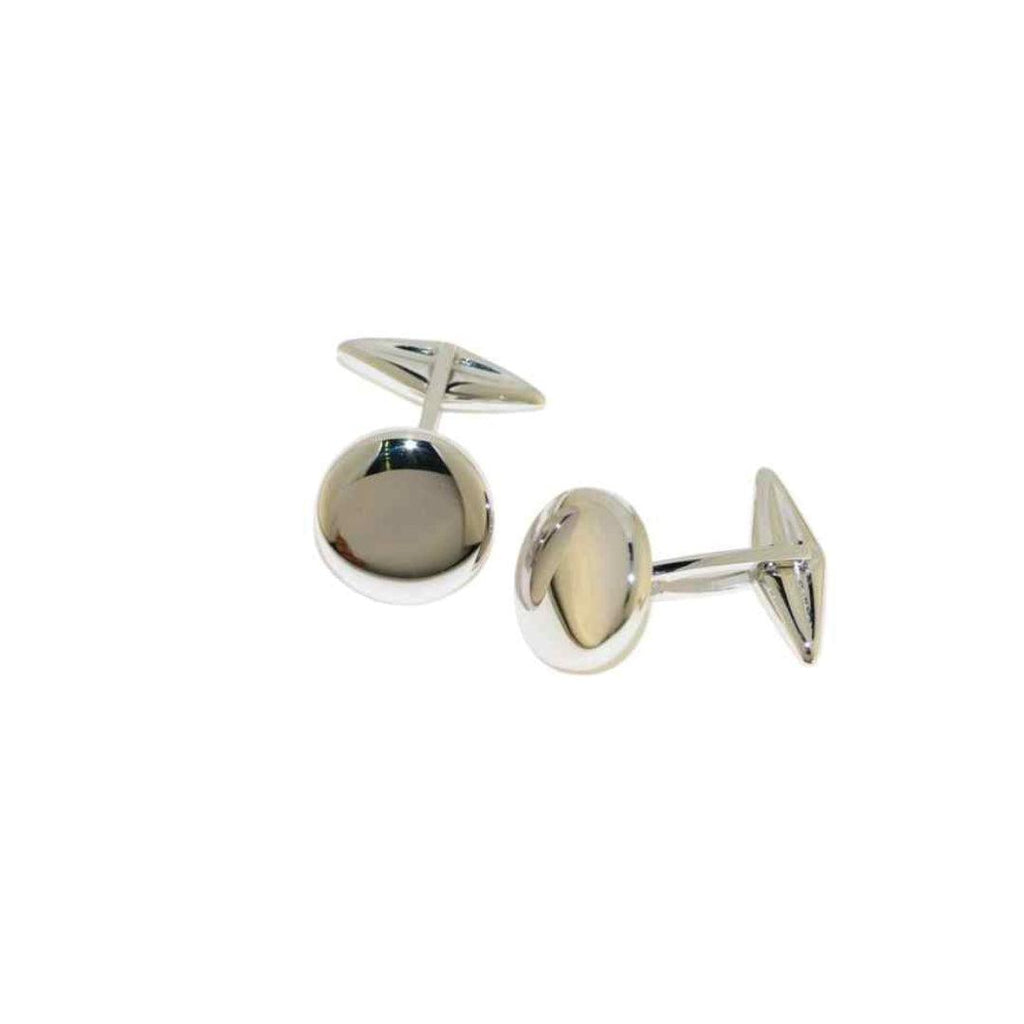 Polished Round Plated Cufflinks