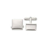 Polished Silver‑Tone Square Cufflinks