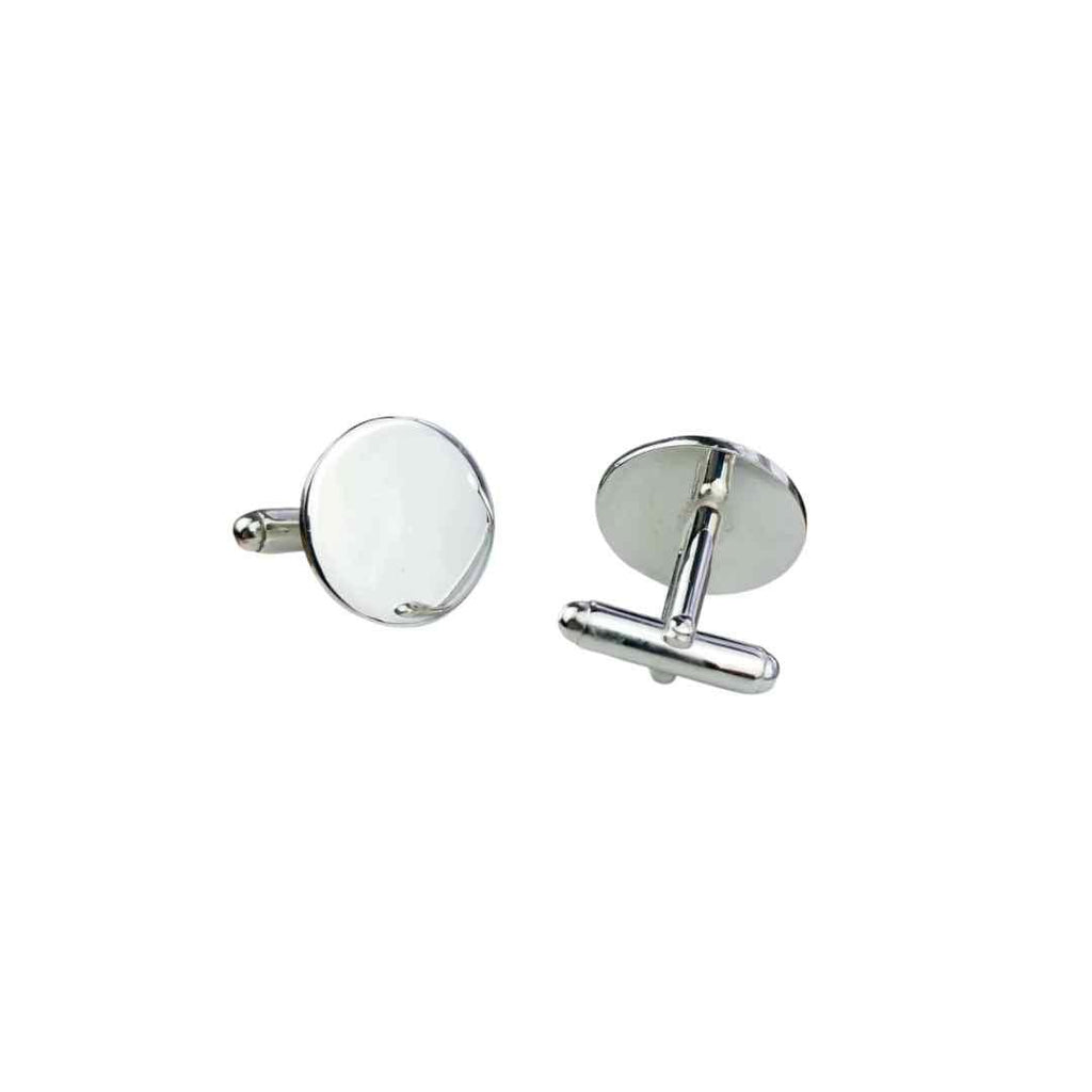 Sterling Silver Round Cufflinks