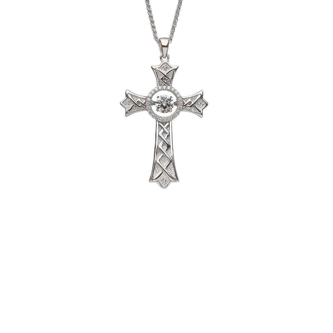 Boru Celtic Cross CZ Pendant