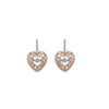 Boru Heart CZ Drop Earrings