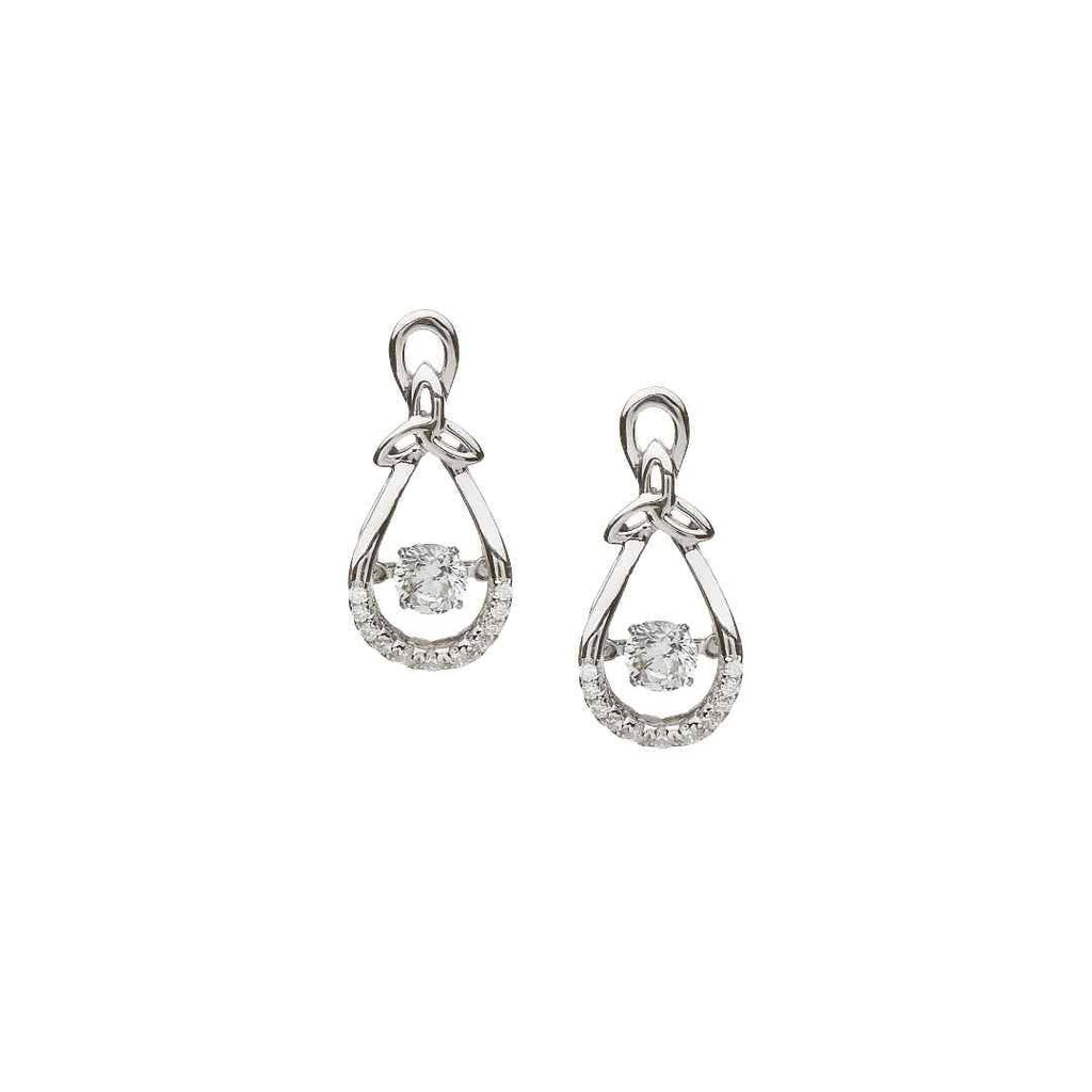 Boru Trinity Drop CZ Earrings