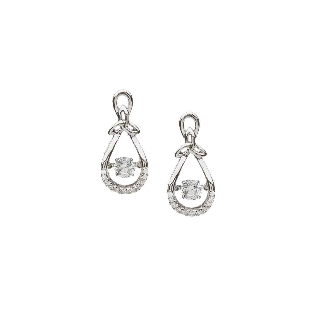Boru Trinity Drop CZ Earrings